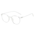 Minimalist round glasses frame in transparent TR90 material with a clear finish - Transparent Frame Clear Lens