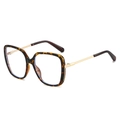 Retro square tortoiseshell frames with thin gold metal temples for a stylish 2025 look - Tortoise Frame Clear Lens
