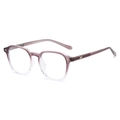Retro gradient eyewear frames in purple and transparent finish for a modern college style - Transparent Purple