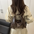 Large dark brown soft leather vintage tote bag shown as a versatile shoulder bag for women - Coffee without Pendant