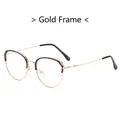 Classic gold and black mixed metal frame glasses with rounded polygonal lenses - Gold Black Frame (16001)