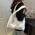 Sac cabas en toile blanc avec broderie florale en dentelle et bandoulière souple femme - Blanc