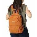 Mochila escolar de nailon naranja con diseño espacioso y marca songuo en el frente - Naranja