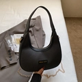 Sac hobo noir tressé avec logo Miss mini et bandoulière en chaîne dorée - Noir