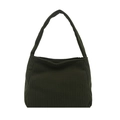Dunkelgrüne Schultertasche aus Cord im Retro-Stil mit großem Fassungsvermögen für Damen - Grün