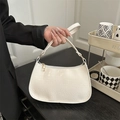 Sac sous le bras blanc chic à motif crocodile pour femme, sac à main vintage élégant - Blanc