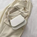 Borsa a tracolla bianca minimalista con stampa Fashion Trend e tracolla regolabile - Bianco