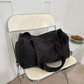 Bolso deportivo negro de nailon impermeable en silla plegable para fitness y viaje - Negro