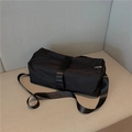 Borsa sportiva nera impermeabile ad alta capacità con tracolla regolabile e fibbia - Grande / Nero