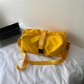 Borsone sportivo cilindrico in nylon giallo impermeabile con tracolla regolabile - Grande / Giallo