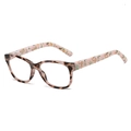 Occhiali da lettura alla moda con montatura tartarugata e stanghette a fiori rosa - 1.00 Diottrie / Montatura Leopardata