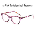 Pink tortoiseshell square glasses frame with anti-blue light lenses for women - Pink Hawksbill Frame