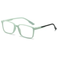 Occhiali da lettura rettangolari verde menta leggeri con lenti anti-luce blu e aste antiscivolo - +1.00D / Verde
