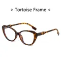 Occhiali cat-eye tartarugati con lenti anti luce blu e dettagli scozzesi sulle aste - Montatura Tartarugata
