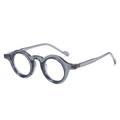 Retro small round gray translucent frame glasses for men and women with minimalist design - Regular / Transparent Grey