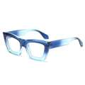 Occhiali quadrati alla moda con sfumatura blu-verde e lenti anti-luce blu di tendenza - Montatura Blu Lenti Bianche