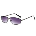 Lunettes de soleil vintage monture métal avec verres dégradés violets femme - Standard / Régulier (incl. 13 % TVA) Monture gris fusil Verres double gris