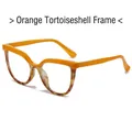 Montatura per occhiali cat-eye con parte superiore arancione e tartaruga sotto - Tartarugato Arancione