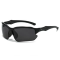 Lunettes de cyclisme polarisées demi-monture légères pour hommes au design aérodynamique - Standard / Régulier (TVA 13 % incluse) monture tout noir verres gris