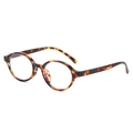 Montatura per occhiali ovale classica in tartaruga con stile retrò e filtro luce blu - Montatura Leopardata