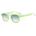 Retro vierkante zonnebril met lichtgroen transparant montuur en blauwe verloopglazen - Normaal / Transparant Groen Frame Blauw-Gele Lenzen
