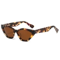 Gafas de sol retro ojo de gato con montura de acetato de carey y lentes marrones - Estilo Carey Moteado Colorido (C1)