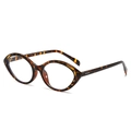 Fashionable tortoise shell cat eye sunglasses with vintage leopard frame and clear lenses - Leopard Frame Clear Lens