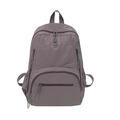 Zaino in nylon grigio-viola con tasche multiple, capiente e logo M FASHION - Viola