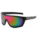 Occhiali da sole sportivi da ciclismo con montatura nera e lenti arcobaleno - Regolare / Montatura Nera Lenti Rosso Porpora