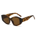 Occhiali da sole vintage cat-eye con montatura tartarugata e lenti marroni classici - Montatura Leopardata / Lenti Tè