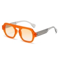 Pilot sunglasses with bright orange textured frames and orange gradient lenses - Orange Frame Gradient Orange Lenses
