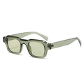 Stylish square frame sunglasses in translucent jelly green with matching light tint lenses - Regular / Standard (Incl. 13% Tax) Green Frame / Green Lenses