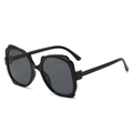 Retro Oversize-Sonnenbrille in Schwarz mit dickem Rahmen und grauen Gläsern - Normal / Schwarzer Rahmen Graue Gläser