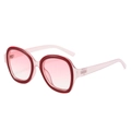 Lunettes de soleil Y2K avec verres dégradés roses et monture bicolore rouge-rose - Standard / Montures roses normales avec verres roses (incl. TVA 13 %)