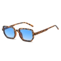 Square leopard print sunglasses with blue gradient lenses for fashion-forward men - Regular / Regular (Inc. 13% VAT) Leopard Frame Blue Lenses