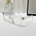 Montatura per occhiali cat-eye quadrata trasparente con lenti anti luce blu chiare - Montatura Trasparente