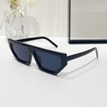 Lunettes de soleil noires géométriques en forme de losange avec monture épaisse chic - Monture Noire Verres Gris