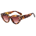 Occhiali da sole retrò cat-eye con montatura tartarugata e lenti marroni sfumate - Montatura Leopardata Lenti Marroni Sfumate
