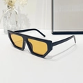 Lunettes de soleil rétro avec monture noire épaisse et verres ambrés pour femmes - Monture Noire Verres Orange Jaune