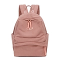 Pink corduroy backpack for women with large capacity and stylish casual design - Pink
