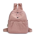 Wasserabweisender Rucksack in Lotus-Rosa aus Nylon mit mehreren Fächern und Seitentaschen - Rosa