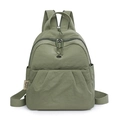 Salbeigrüner wasserdichter Nylon-Rucksack mit Fronttasche und robustem Griff - Grün