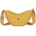 Borsa a tracolla a mezzaluna in nylon giallo brillante con ampia tracolla - Giallo