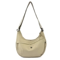 Minimalistische kaki nylon hobo tas met verstelbare riem en casual sportief ontwerp - Khaki