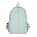 Waterproof yoga travel backpack in blue and green patchwork with front vertical zipper - Green (Mint Green-Blue-Grey Contrast)