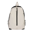 Mochila de yoga impermeable en blanco crema, negro y gris con cremallera vertical - Negro (Contraste Negro-Blanco-Gris)