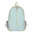 Mochila de yoga impermeable en azul y verde con bolsillos laterales de cordón ajustable - Verde (Contraste Verde Menta-Azul-Gris)