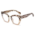 Gafas de ojo de gato con filtro de luz azul y estampado de leopardo con remaches chic - Mármol Ámbar