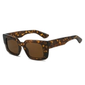 Lunettes de soleil carrées en écaille classique avec verres marron foncé et monture - Standard / Régulier (incl. TVA 13 %) monture léopard verres thé