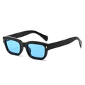 Retro-Sonnenbrille mit schwarzem dickem Rahmen und blauen Gläsern für modischen Street-Style - Normal / Schwarzer Rahmen Blaue Gläser